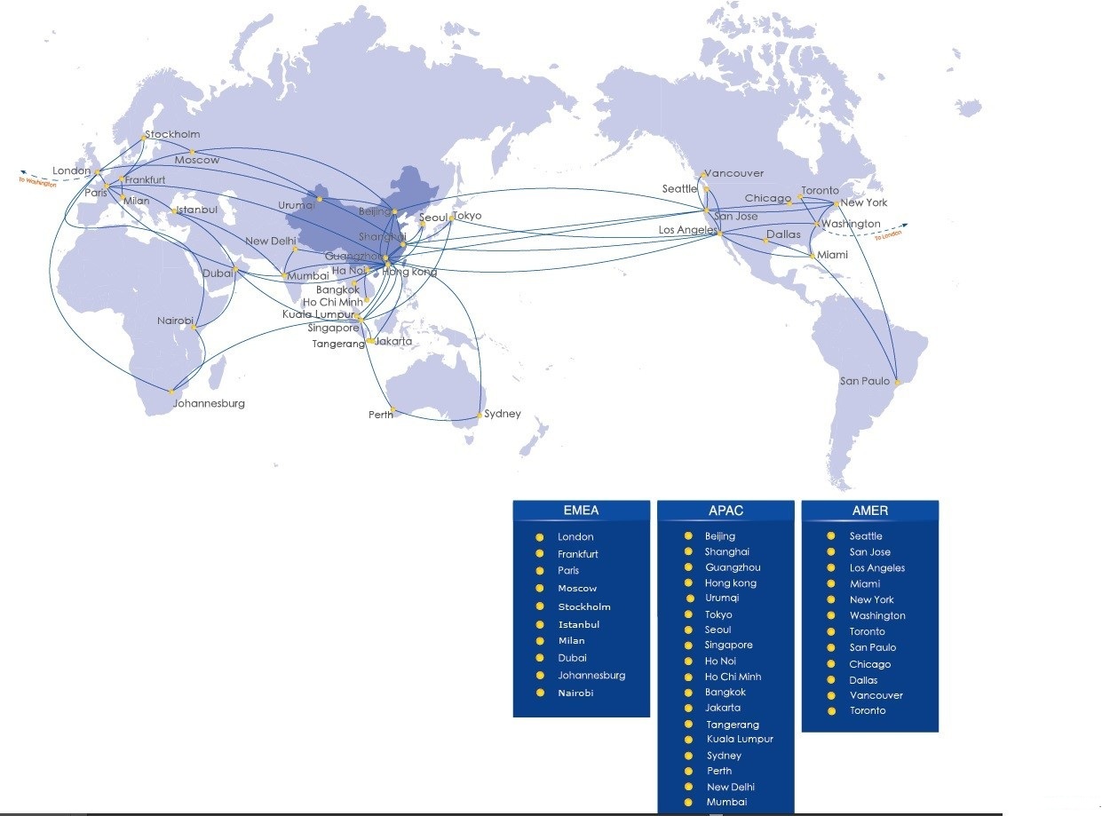 中國電信CN2覆蓋范圍