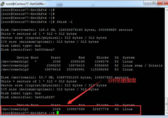 裸金屬服務(wù)器Linux系統(tǒng)數(shù)據(jù)盤掛載教程