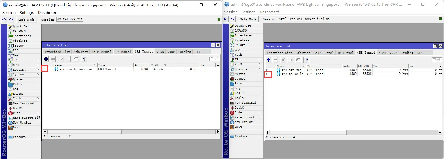 �ڷ���(w��)����ʹ��MikroTik RouterOS�ڔ�(sh��)��(j��)����֮�g��������