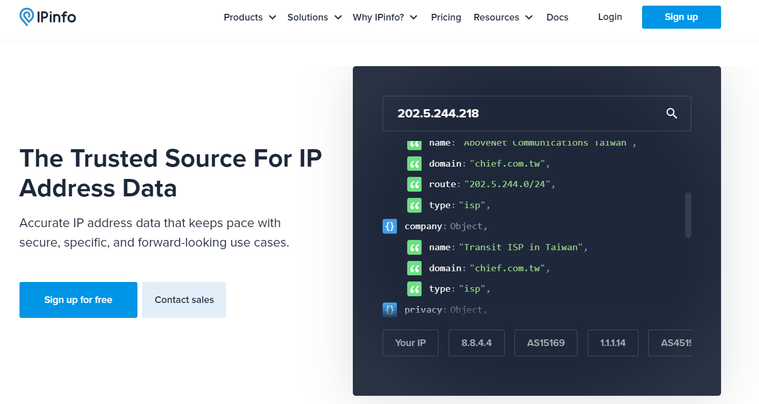 ipinfo.io�Ĺ����c���c��B��ipinfo.ioʹ�÷���